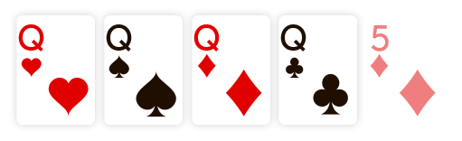 Example Four of a Kind Hand in Poker
